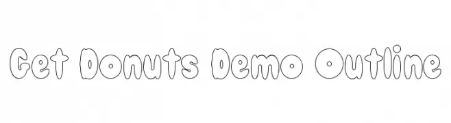 Get Donuts Demo Outline  Frei Schriftart Herunterladen