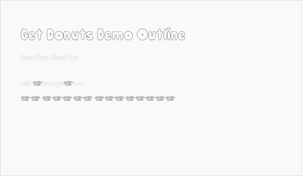 Get Donuts Demo Outline Business Card