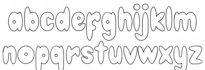 Get Donuts Demo Outline Schriftart Kleinbuchstaben