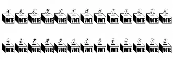 Get Out The Vote Schriftart Groß