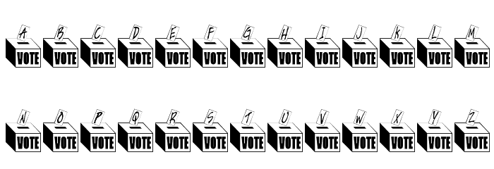 Get Out The Vote Font LOWERCASE