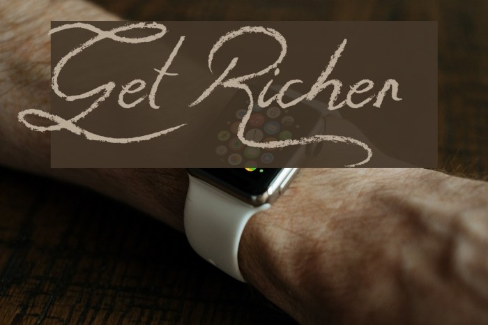 Get Richer Font examples