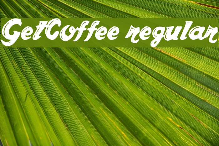 GetCoffee regular Font examples