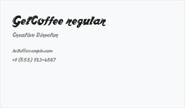 GetCoffee regular Business Card