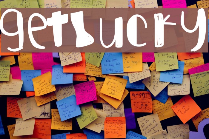 GetLucky Font examples