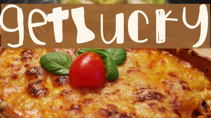 GetLucky Font examples
