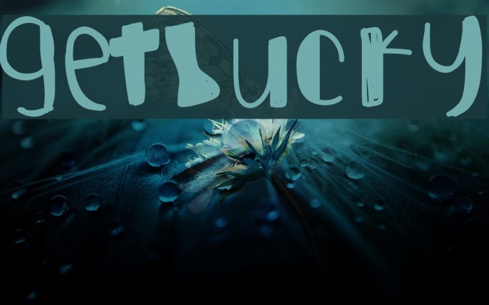 GetLucky Font examples