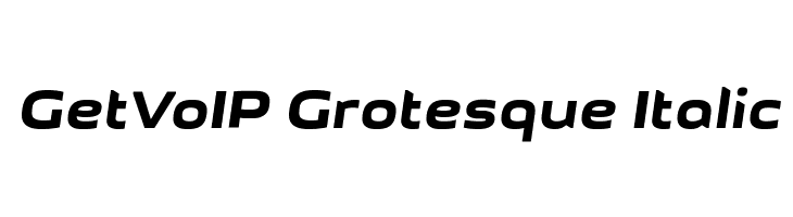 GetVoIP Grotesque Italic Font