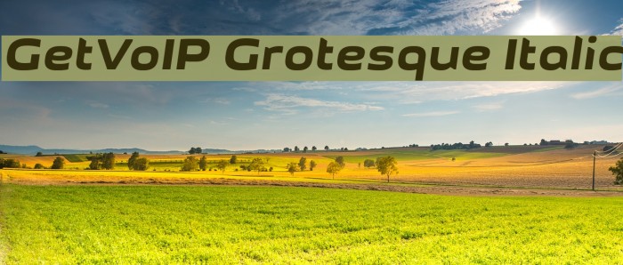 GetVoIP Grotesque Italic Font examples