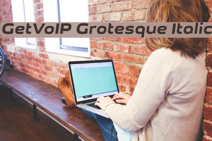 GetVoIP Grotesque Italic Font examples