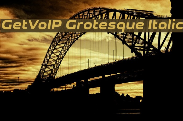 GetVoIP Grotesque Italic Font examples