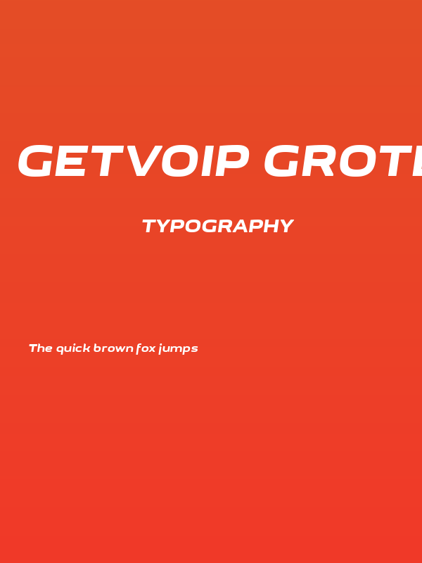 GetVoIP Grotesque Italic Poster