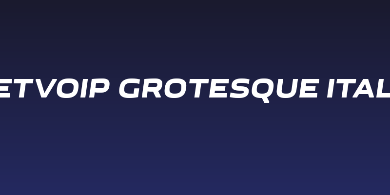 GetVoIP Grotesque Italic Social Header