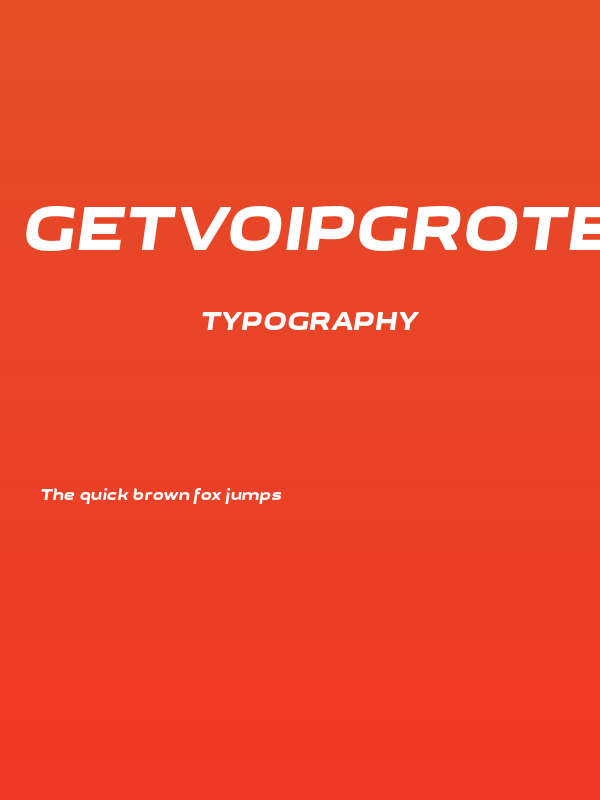 GetVoIPGrotesque-Italic Poster