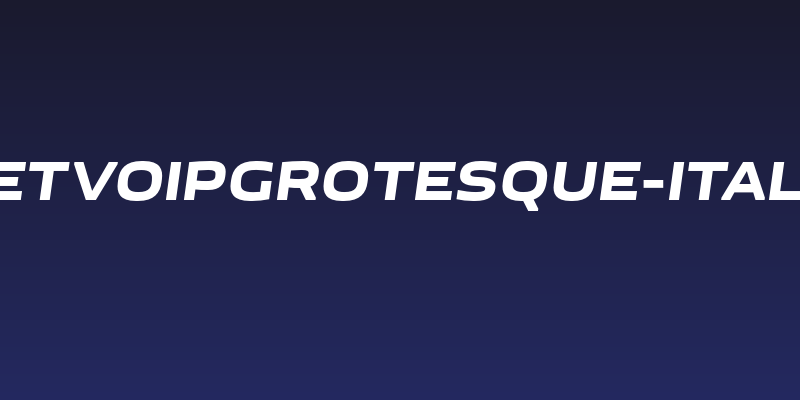 GetVoIPGrotesque-Italic Social Header