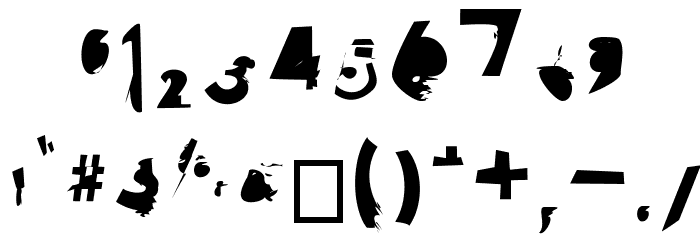 Getaway フォント その他の文字