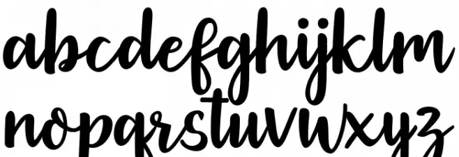 Gethania フォント 小文字