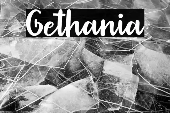 Gethania Font examples