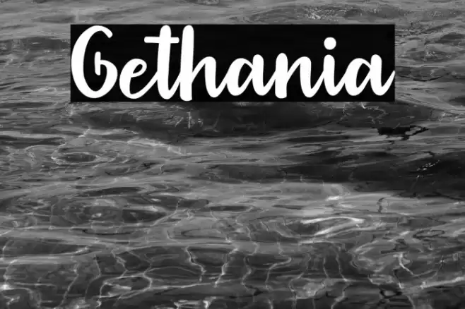 Gethania Font examples
