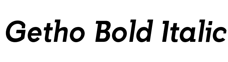 Getho Bold Italic Font