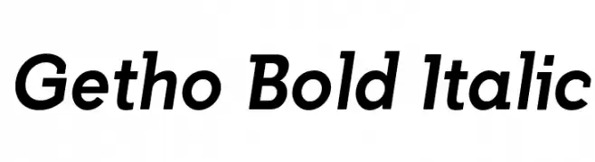 Getho Bold Italic  Frei Schriftart Herunterladen