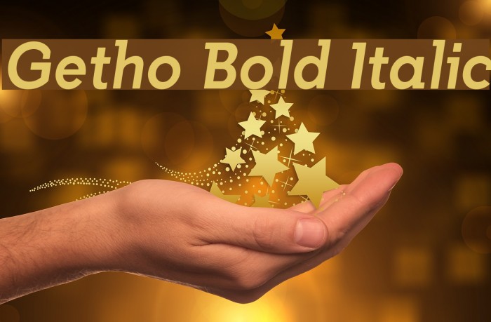 Getho Bold Italic Font examples