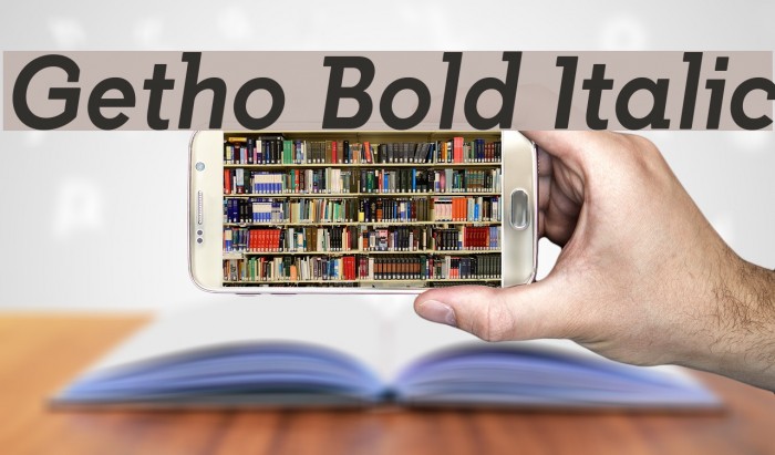 Getho Bold Italic Font examples