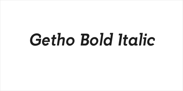 Getho Bold Italic Logo