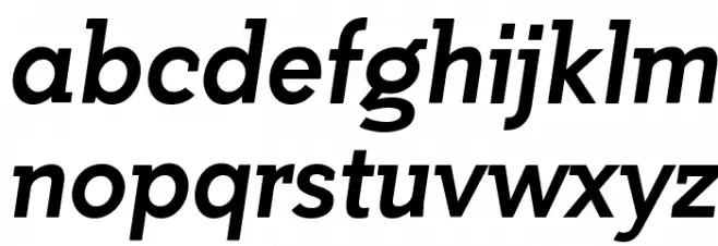 Getho Bold Italic Caratteri MINUSCOLO