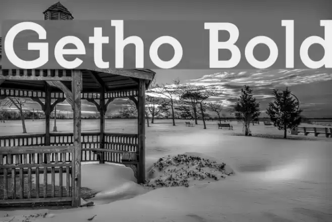 Getho Bold Font examples
