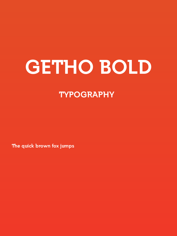 Getho Bold Poster