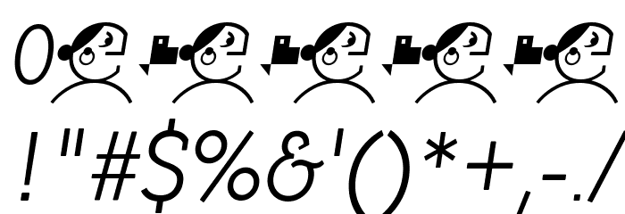 Getho Light Italic Font OTHER CHARS