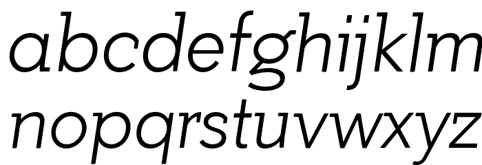Getho Light Italic Font LOWERCASE
