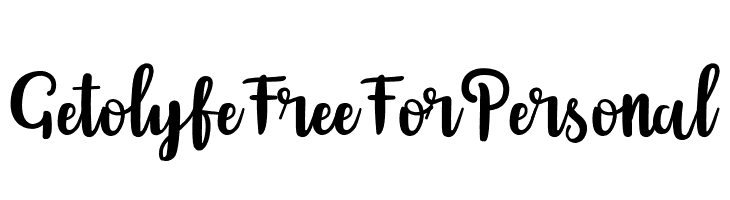 Getolyfe Free For Personal  les polices de caractères gratuit tlcharger