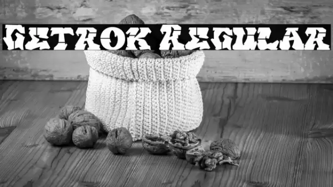 Getrok Regular Font examples