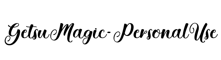 Getsu Magic - Personal Use  नि: शुल्क फ़ॉन्ट्स डाउनलोड
