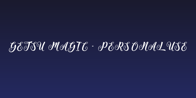 Getsu Magic - Personal Use Social Header