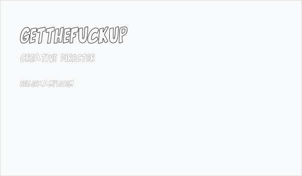 Getthefuckup Business Card