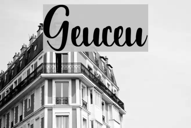 Geuceu Font examples