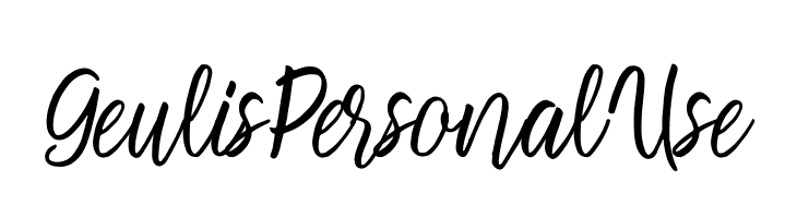 GeulisPersonalUse  font caratteri gratis