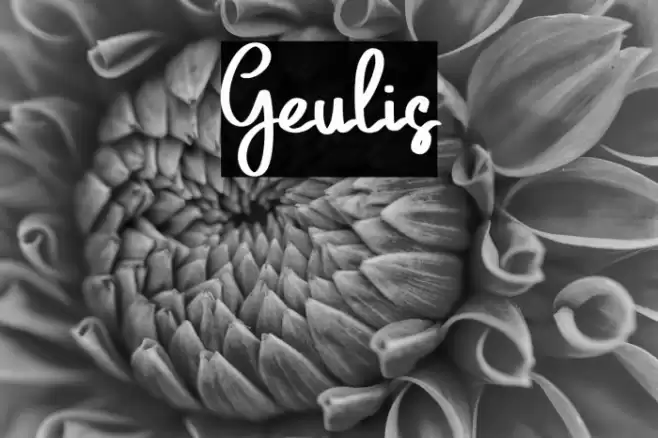 Geulis Шрифта examples