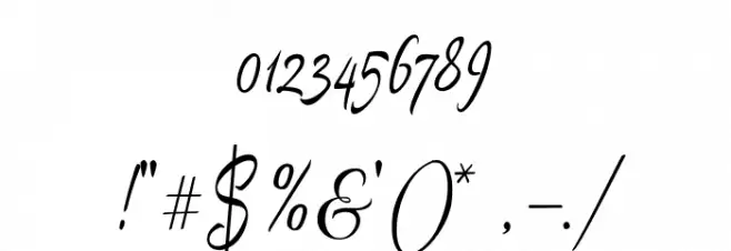 GeyshaScript Font OTHER CHARS