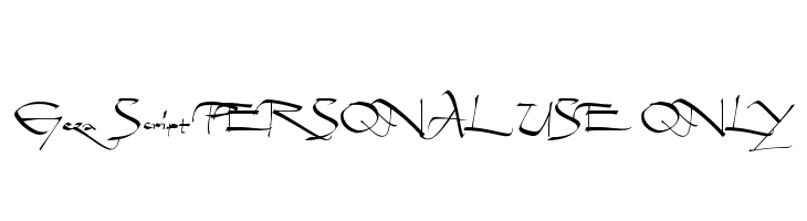 Geza Script PERSONAL USE ONLY  Fuentes Gratis Descargar