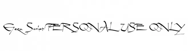 Geza Script PERSONAL USE ONLY  Frei Schriftart Herunterladen