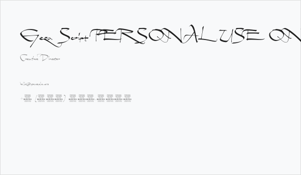 Geza Script PERSONAL USE ONLY Business Card