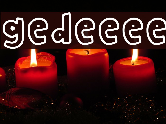gedeeee Font examples