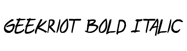 geekriot Bold Italic Font
