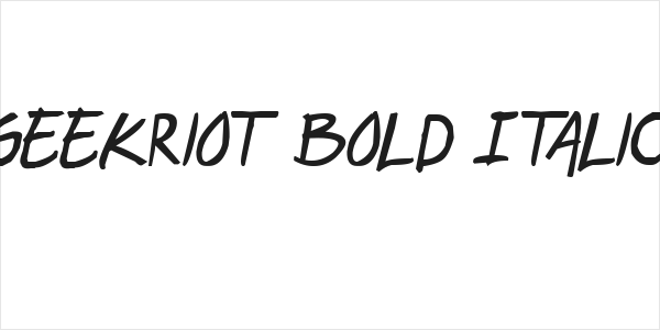 geekriot Bold Italic Logo