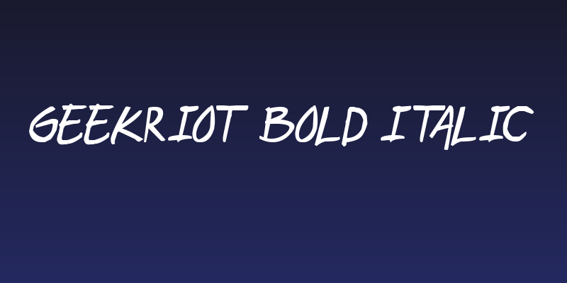 geekriot Bold Italic Social Header