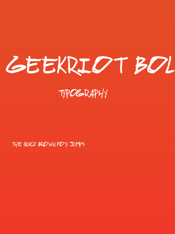 geekriot Bold Poster
